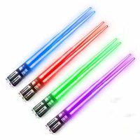 SaberChops Lightsaber Light Up Chopsticks (4 Pairs, Blue Red Green Purple)