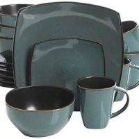 Gibson Elite Soho Lounge 16 Piece Dinnerware Set, Teal